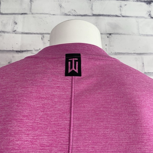 Nike Shirt Men's XL Extra Large Blade Collar Polo Aeroreact Tiger Woods Pink - Picture 8 of 13